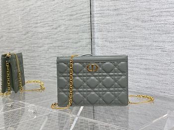 Dior Caro Every Pouch Stone Gray 19x14x3cm