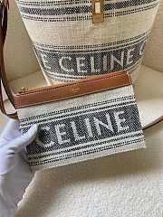 Celine 23SSteen Bucket 16 Striped Texttile 23x25x32cm - 5