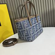 Fendi Roll Mini Light Blue Bag 15.5x13x11cm - 3