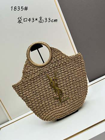 YSL Raffia Tote Bag 43x33cm