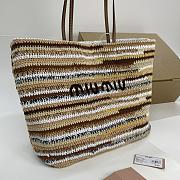 Miu Miu Crochet Tote Bag Natural 40x34x16cm - 6