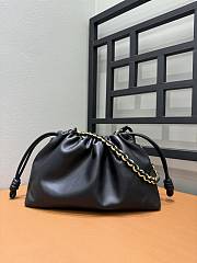 Loewe Flamenco Purse Bag Mellow Black Lambskin 30x20x10.5cm - 5