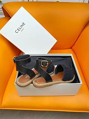 Celine Lympia Sandal Triomphe Black - 5