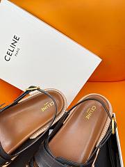 Celine Tippy Triomphe Sandal Black - 5