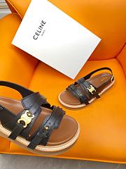 Celine Tippy Triomphe Sandal Black - 2