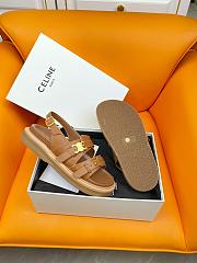 Celine Tippy Triomphe Sandal Brown - 5