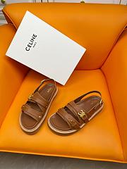 Celine Tippy Triomphe Sandal Brown - 3