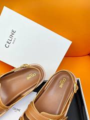 Celine Tippy Triomphe Sandal Brown - 2