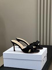 Dior Adiorable Heeled Black Fringed Grosgrain 8cm - 1