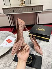 Christian Louboutin Kate Perforated Pointed Toe Leather 85mm - 3