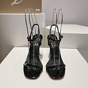 Christian Louboutin Condora 85mm Black Patent Sandals - 5