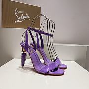 Christian Louboutin Lipgloss Queen Patent Purple Sandals 100 - 1