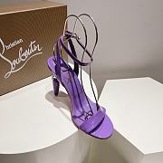 Christian Louboutin Lipgloss Queen Patent Purple Sandals 100 - 4