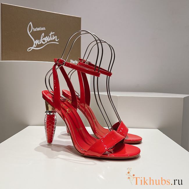 Christian Louboutin Lipgloss Queen Patent Red Sandals 100 - 1