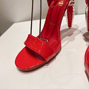 Christian Louboutin Lipgloss Queen Patent Red Sandals 100 - 5