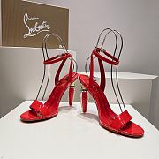 Christian Louboutin Lipgloss Queen Patent Red Sandals 100 - 3