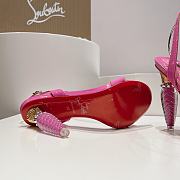 Christian Louboutin Lipgloss Queen Patent Pink Sandals 100 - 4