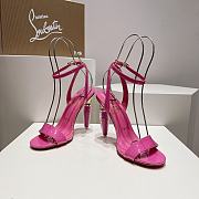 Christian Louboutin Lipgloss Queen Patent Pink Sandals 100 - 3