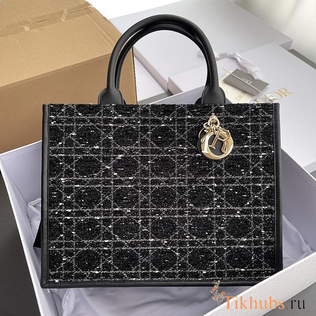 Dior Medium Book Tote Black Bag 36x27.5x16.5cm - 1