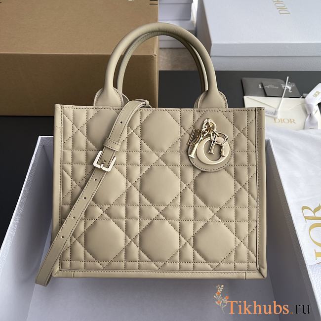 Dior Small Book Tote Beige Macrocannage 26.5 x 21 x 14 cm - 1