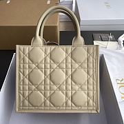 Dior Small Book Tote Beige Macrocannage 26.5 x 21 x 14 cm - 4