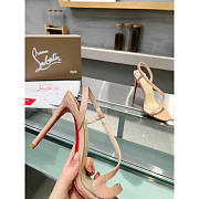 Christian Louboutin Rosalie Beige Patent Sandals 100 - 2