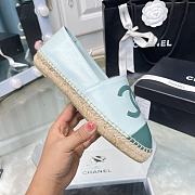 Chanel Espadrilles Green Leather - 5