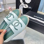 Chanel Espadrilles Green Leather - 4