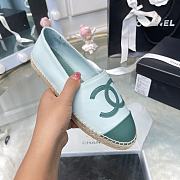 Chanel Espadrilles Green Leather - 3