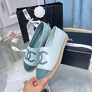 Chanel Espadrilles Green Leather - 2