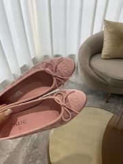 Chanel Ballerina Tweed Pink Flat - 4