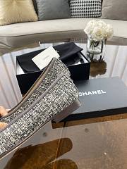 Chanel Ballerina Tweed Grey Flat - 5