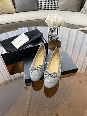 Chanel Ballerina Tweed Grey Flat - 3