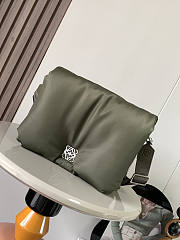 Loewe Puffer Goya Messenger Nylon Khaki Green 30x20.5x10cm - 1