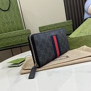 Gucci GG Supreme Web Zip Around Wallet 19x10x2.5cm - 5