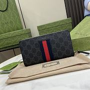 Gucci GG Supreme Web Zip Around Wallet 19x10x2.5cm - 4