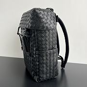 Bottega Veneta Intrecciato Flap Backpack Black 38x26x15cm - 6
