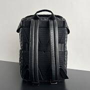 Bottega Veneta Intrecciato Flap Backpack Black 38x26x15cm - 2