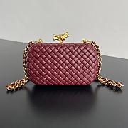 Bottega Veneta Knot With Chain Red Bag 19x11.5x5cm - 1