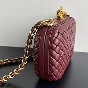 Bottega Veneta Knot With Chain Red Bag 19x11.5x5cm - 4