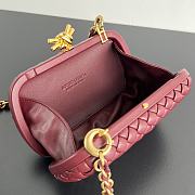 Bottega Veneta Knot With Chain Red Bag 19x11.5x5cm - 2