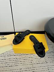 Fendi Baguette Black Slides - 3