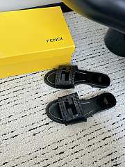 Fendi Baguette Black Slides - 2