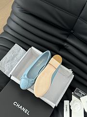 Chanel Ballerina Blue Leather Flat - 4