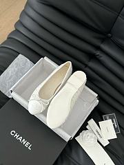 Chanel Ballerina Tweed Flat White - 3