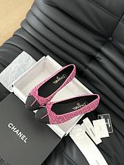 Chanel Ballerina Tweed Flat Pink - 5