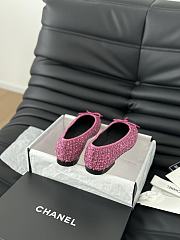 Chanel Ballerina Tweed Flat Pink - 3