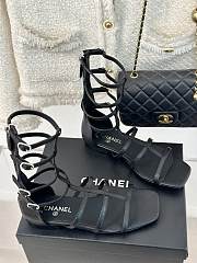 Chanel Black Leather Sandal - 3