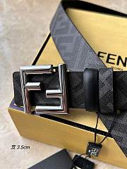 Fendi FF Motif Reversible Belt Silver 3.5cm - 2