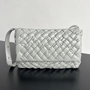 Bottega Veneta Rumple Messenger Bag Agate Grey 30x23x7.5cm - 1